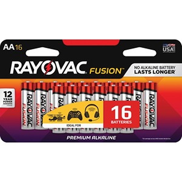 RAY81516LTFUSK Fusion AA Battery, Pack of 16