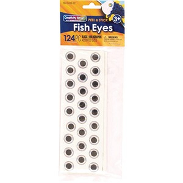 Fish Salad Head Black & Clear Eyes - Pack of 124