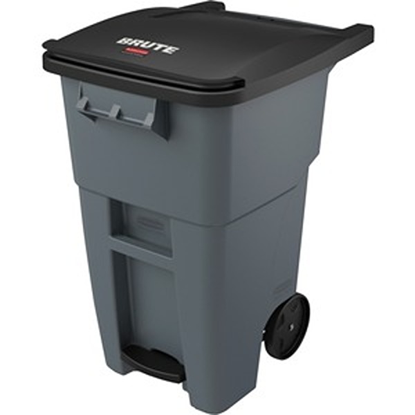 50 gal Gray Step Rollout Container