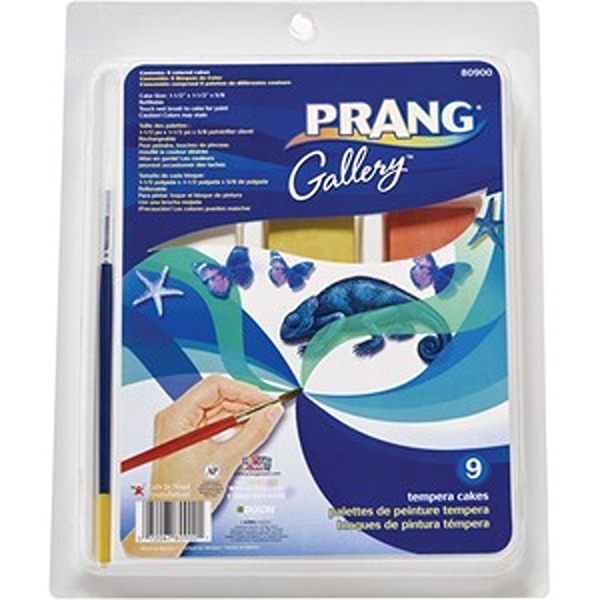 DIXX80900 Tempera Cakes Paint Kit, Assorted Color - Pack of 9