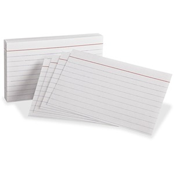 3 x 5 in. Ruled Heavyweight Index Cards, White