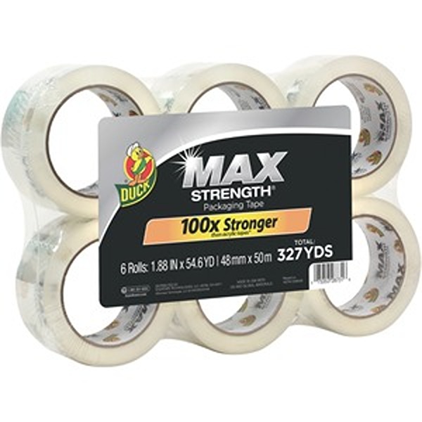 DUC241513 55 Yards MAX Packaging Tape, Pack of 6