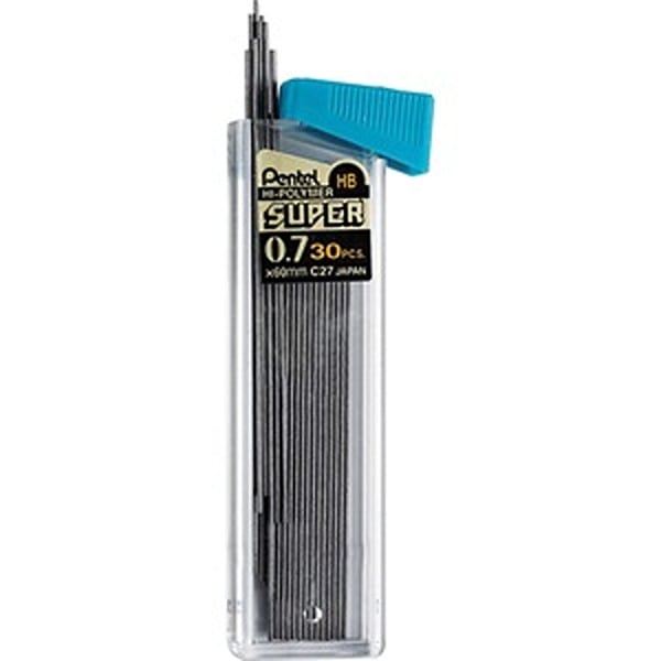 PENC27HB 0.7 mm Hi-Polymer Black Lead Refills - Pack of 30