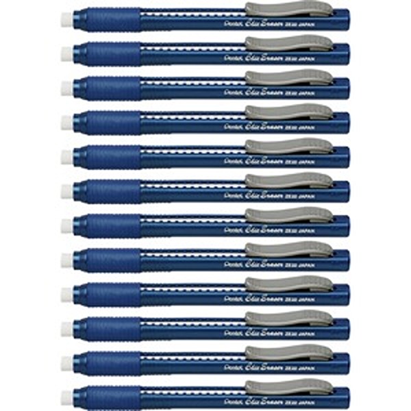 Blue Rubber Clic Eraser with Grip - Pack of 12