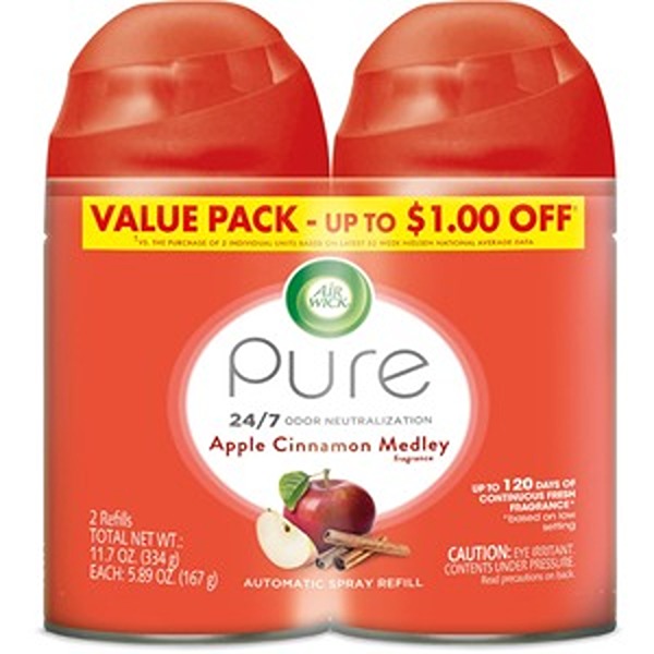 617 oz Apple  Cinnamon Airfresh Refill44 Pack of 2