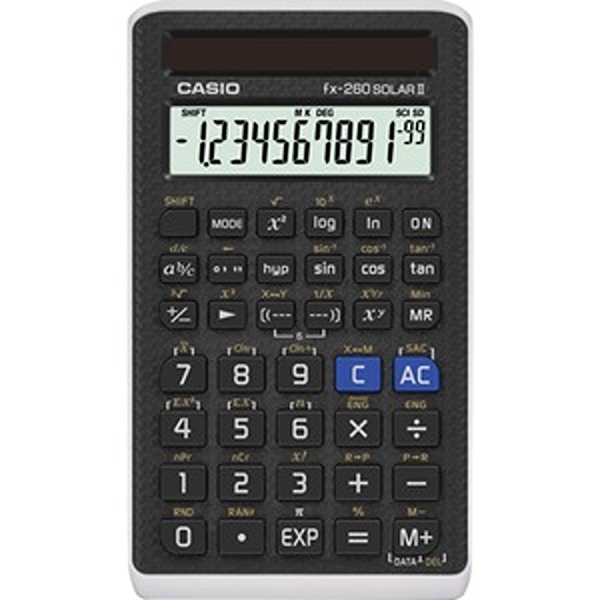 Picture of Casio CSOFX260SOLARII Solar II Scientific Calculator, Black