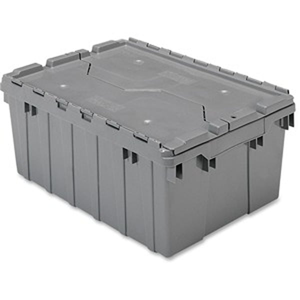 Picture of Akro-Mils AKM39085GREY 8.5 gal Attached Lid Storage Container Box, Grey