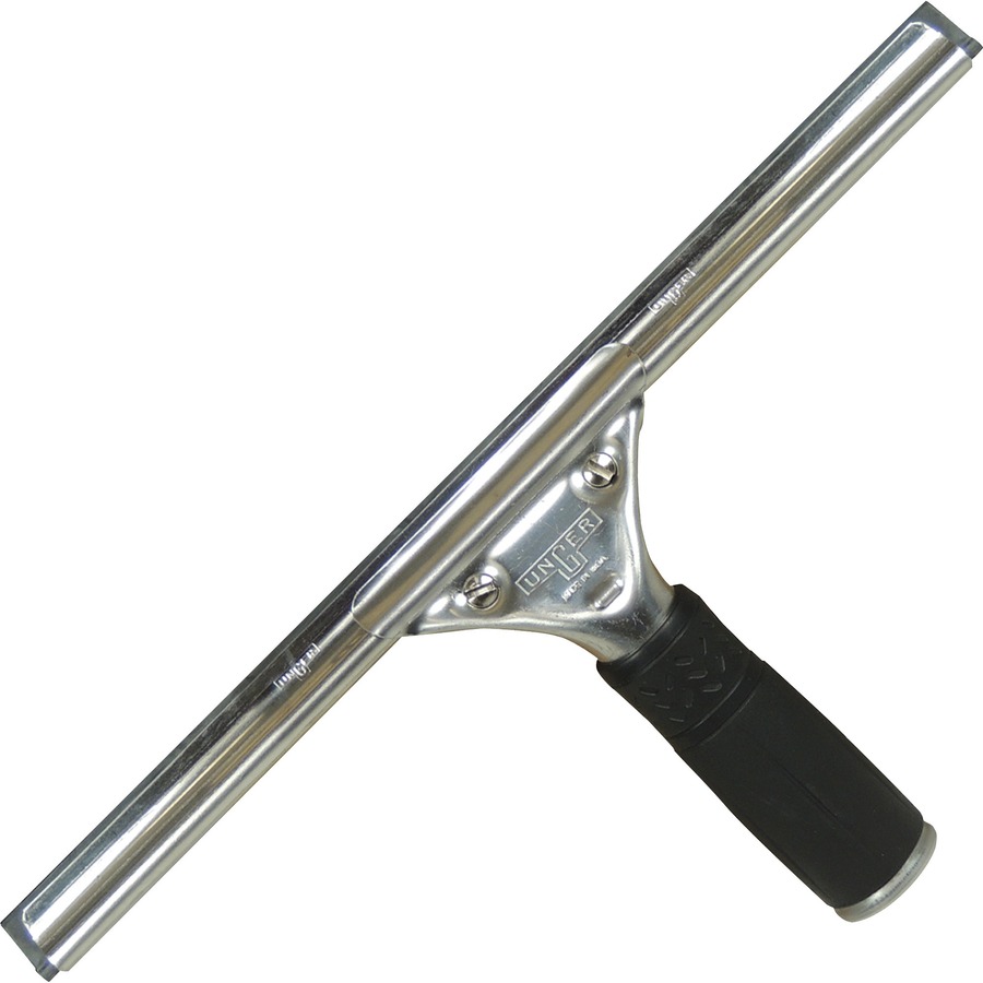 Unger UNGPR300CT 12 in. Pro Stainless Steel Complete Squeegee - Black & Silver - Pack of 10