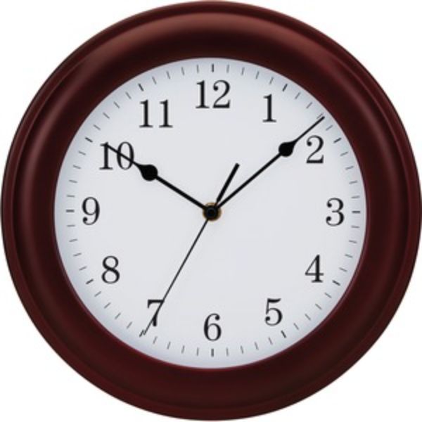 12 in. Wall Mahogany Clock
