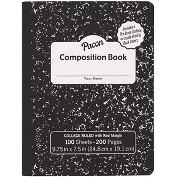 Pacon PACPMMK37101DE Composition Dryerase Wide Book