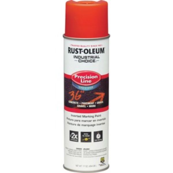Precision Line Marking Paint, 20 oz, Alert Orange, Water -Based