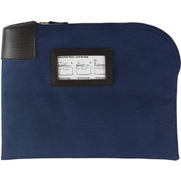 Picture of Sparco SPR02868 8.50 x 11 in. Built-In Lock Nylon Bag, Navy