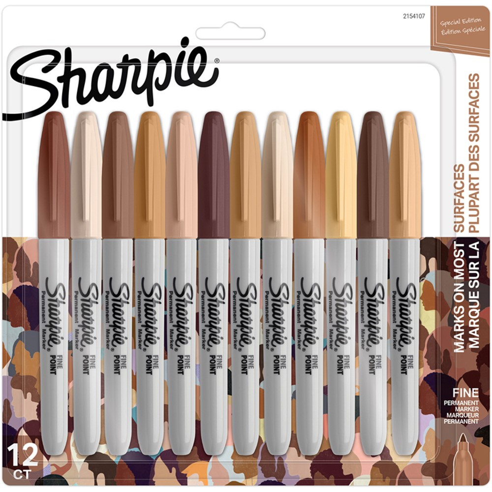 Sharpie SAN2154107 Skin Fine Point Marker, Assorted Color - Case of 12