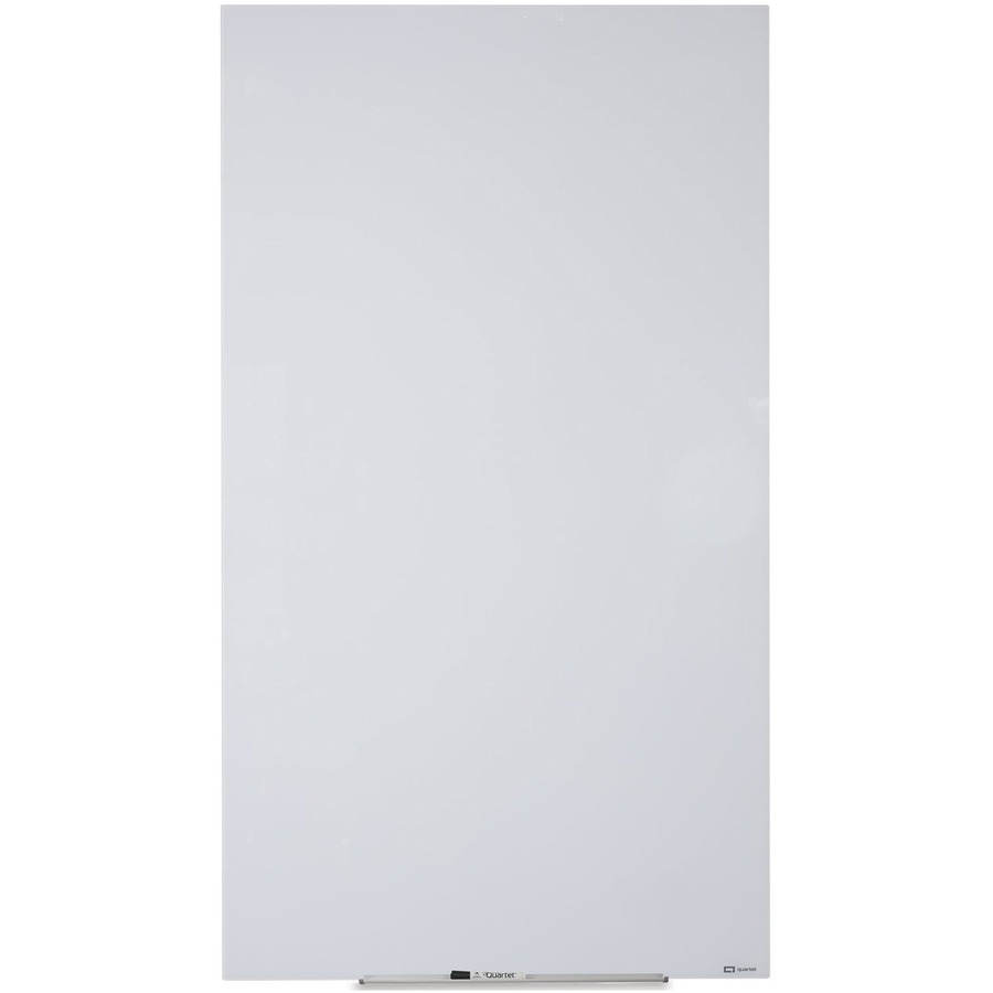 28 x 50 in. InvisaMount Vertical Glass Dry-Erase Board, White