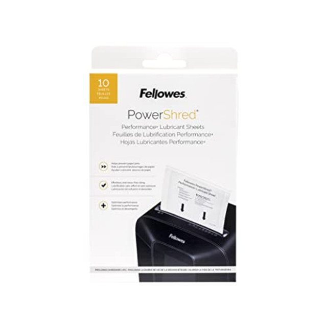 Picture of Fellowes FEL4015501 Oil Shredder, White - 10 Sheets - Pack of 10