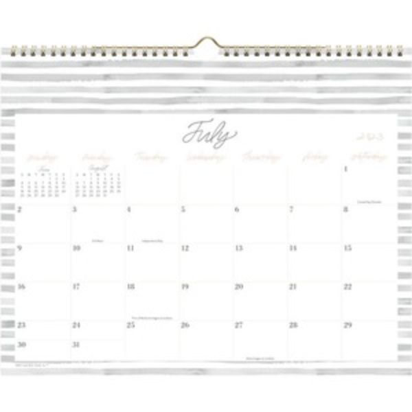 Picture of ACCO Brands AAGLB20707A 12 x 15 in. Leah Bisch Academic Wall Calendar - Academic - Monthly - 12 Month - July 2023 - June 2024 - 1 Month Double Page Layout&#44; Gray & White - Medium Size