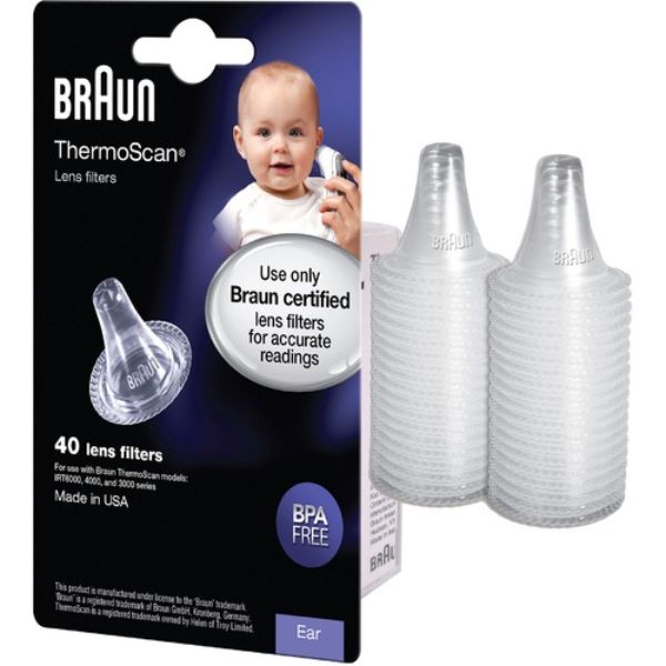 Picture of Braun HWLLF40US02 ThermoScan Lens Filters, Clear - Pack of 40