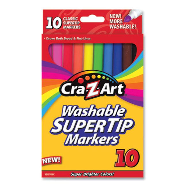 Picture of Crayola CYO587735 Assorted Color Bold & Bright Washable Marker&#44; 10 Count