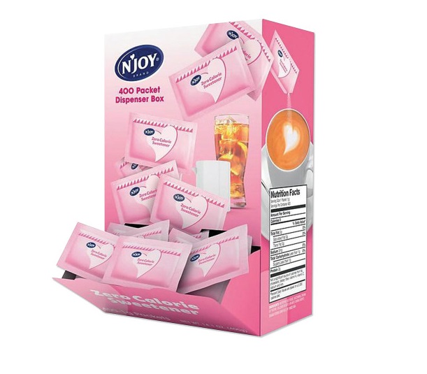 Picture of NJoy SUG83034 0.04 oz Saccharin Artificial Sweetener Packets, Pink - Pack of 400