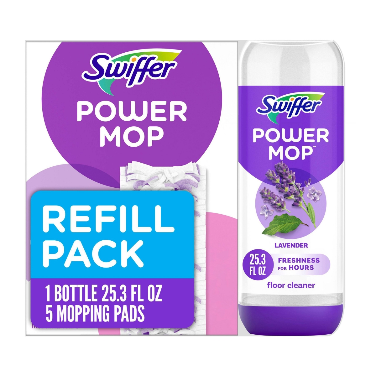 Power Mop Multi-Surface 5 Pad Cleaner Solution Refill - 5 Count