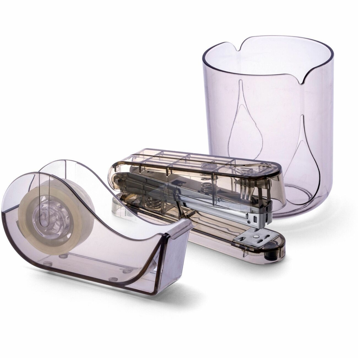 OIC97712 Recycled Desktop Organizer Set, Gray - 3 Piece