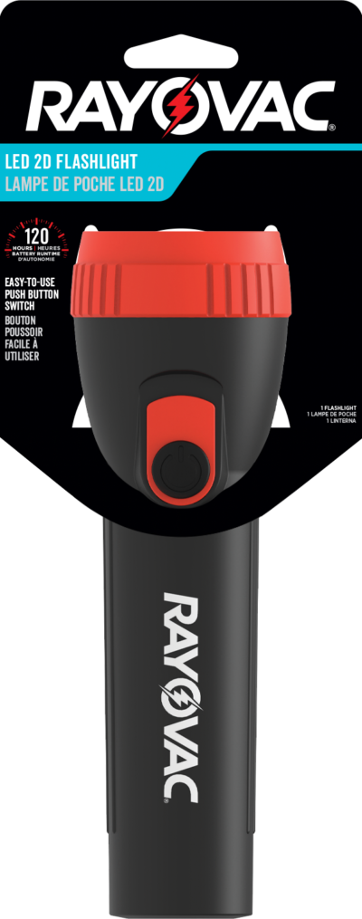 RAYROVLC1L2D1 General Purpose LED 2D Flashlight, Black