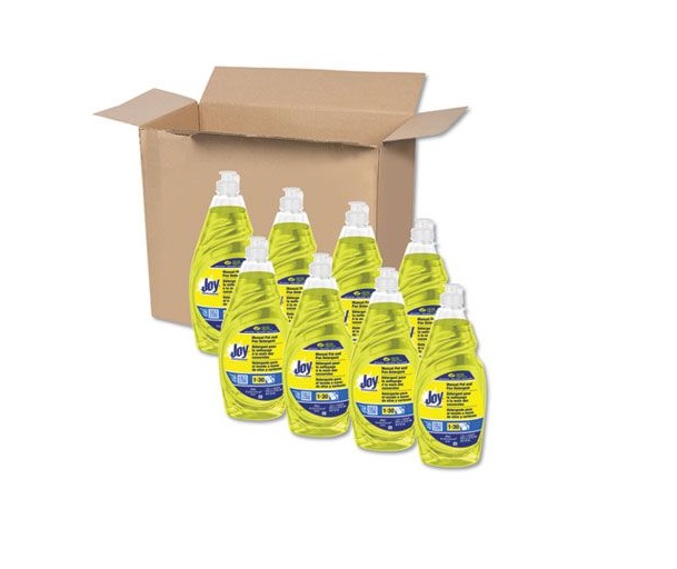 Dish Soap Liquid Detergent - Lemon Scent, 38 oz Bottle, Yellow - Pack of 8