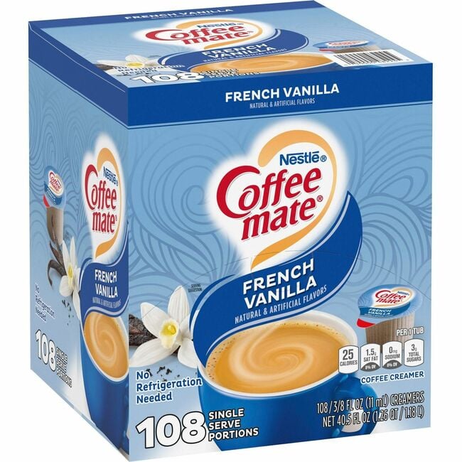 Picture of Nestle NES48224 Coffee Mate French Vanilla Creamer - 108 Count - Case of 108