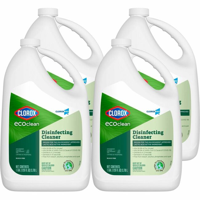 CLO60094CT 128 fl oz EcoClean Disinfecting Cleaner ay - Pack of 4