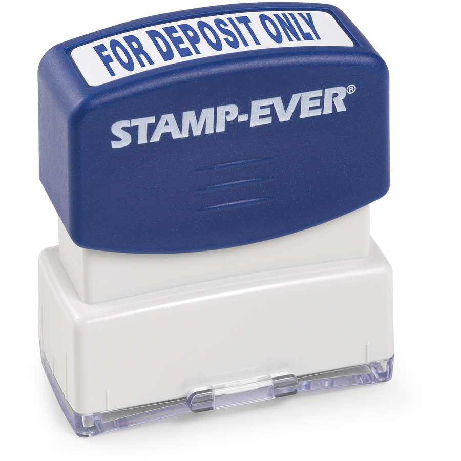 for Deposit Only Pre-Inked Stamp, Blue