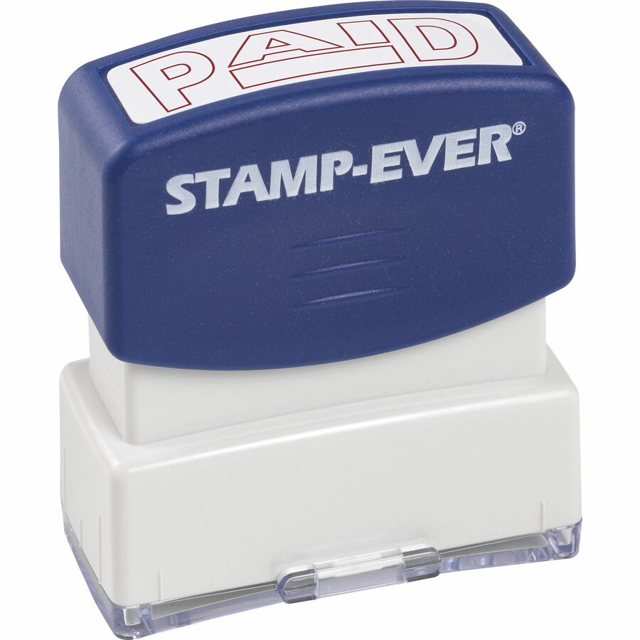Pre-inked PAID Message Stamp - Message Stamp - PAID - 0.56in Impression Width x 1.69in Impression