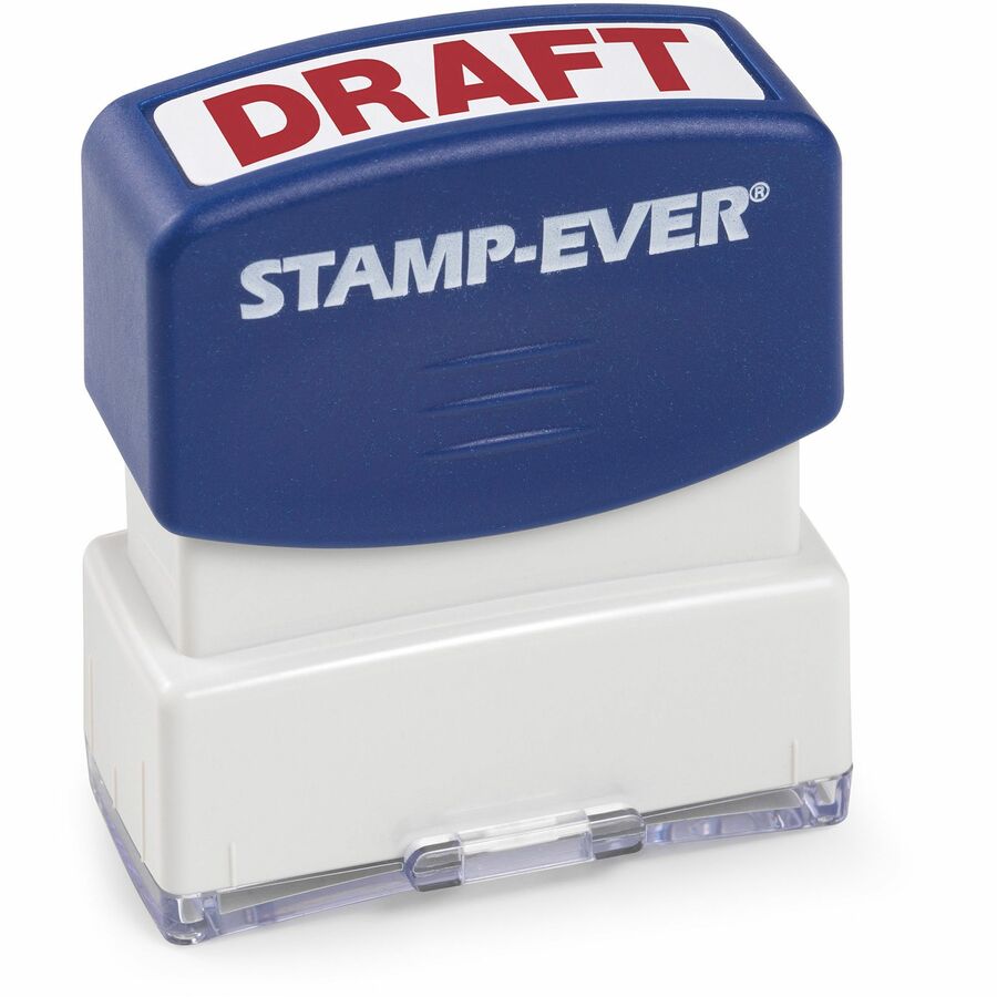 Stamp, Pre-Inked, inDRAFTin, 9/16inx1-11/16in Imp, Red