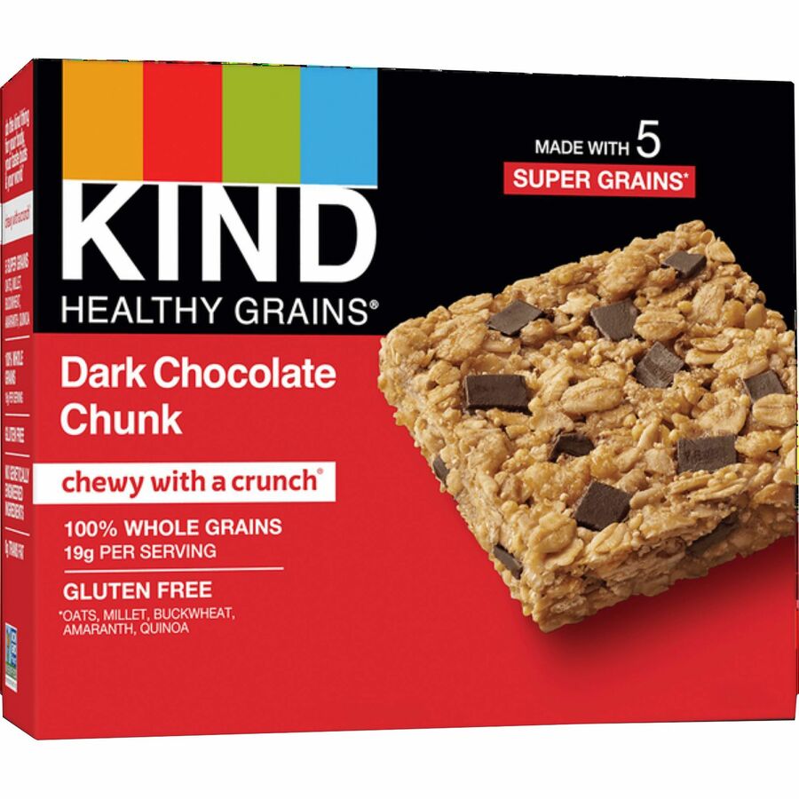 Picture of KIND Snacks KND25283 Kind Dark Chocolate Chunk Healthy Grains Bars - Pack of 15