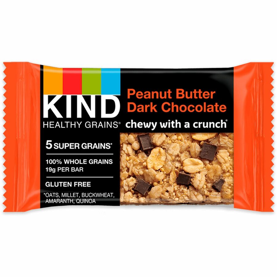 Picture of KIND Snacks KND25284 Kind Peanut Butter Dark Chocolate Healthy Grains Bars - Pack of 15