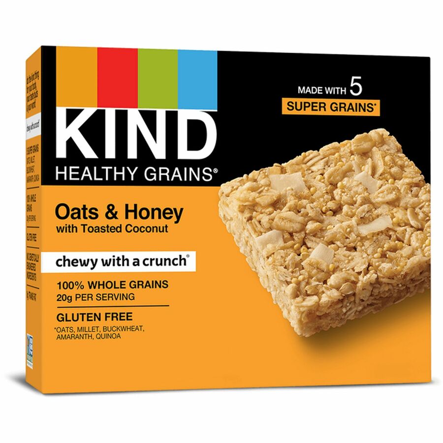 Picture of KIND Snacks KND26825 Kind Oats & Honey Healthy Grains Bars - Pack of 15