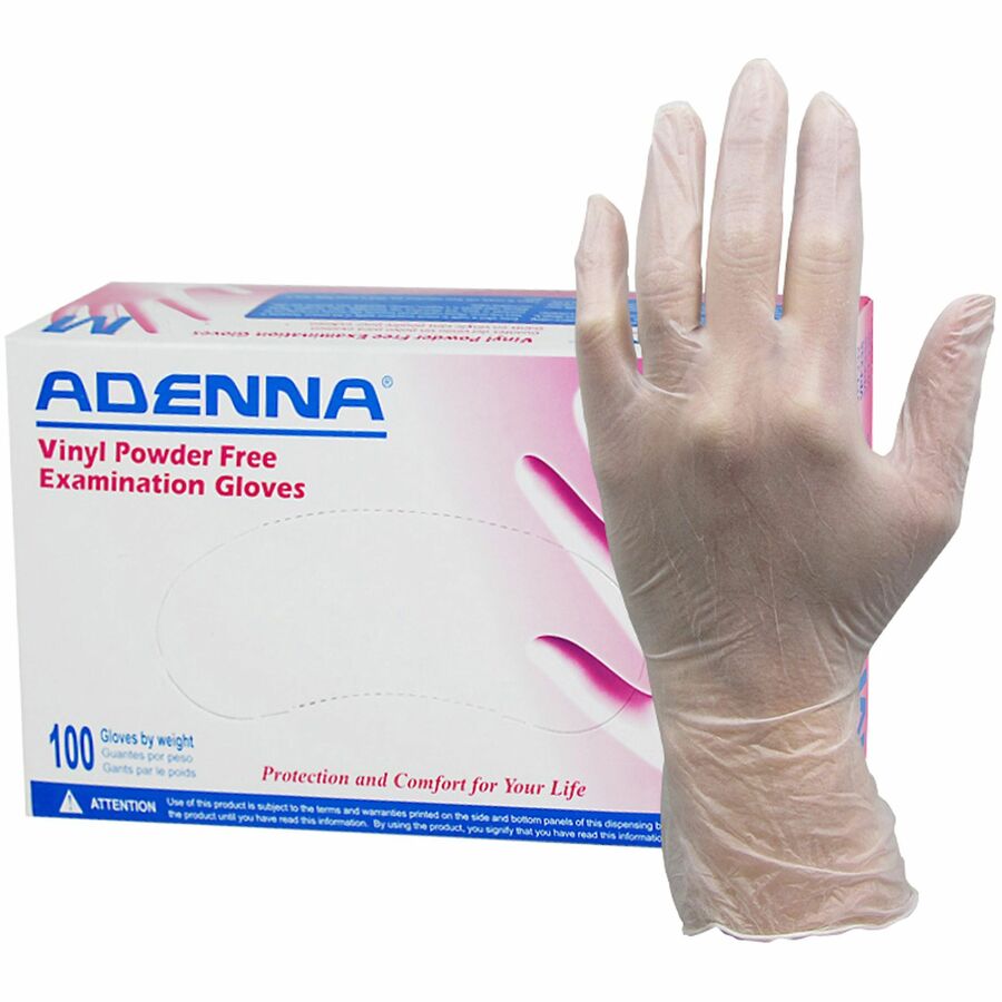 Picture of Adenna HOSVPF232 4M Vinyl Powder Free Exam Gloves - Small - Pack of 10