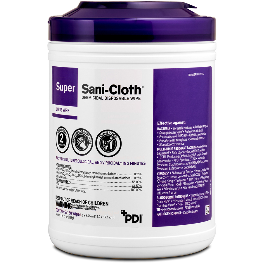 Super Sani-Cloth Germicidal Disposable Wipe - Large