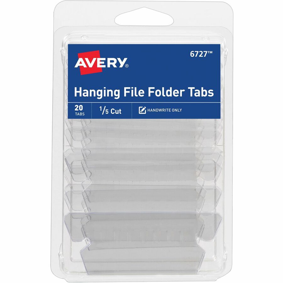AVE06727 9 x 2 in. Hanging File Folder Tabs, Matte Clear - 1-5 Cut