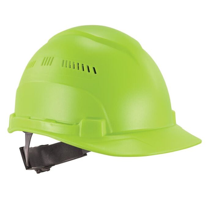 EGO60224 Lightweight Cap Style Vented Class C Hard Hat, Lime Green