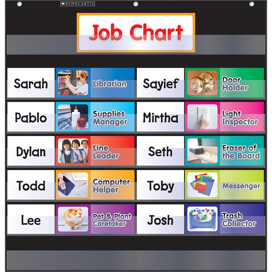 Picture of Scholastic SHS0545838649 Class Jobs Pocket Chart