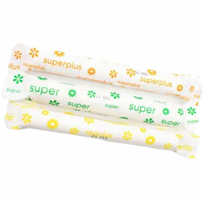 Picture of Tampon Tribe TTBTAM500S Biodegradable Super Organic Tampons - Case of 500