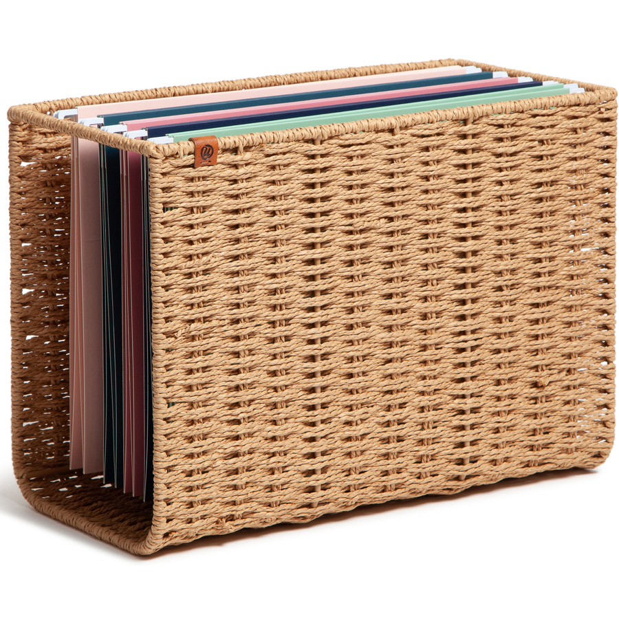 Picture of U Brands UBR6084U0001 Woven File Basket, Brown