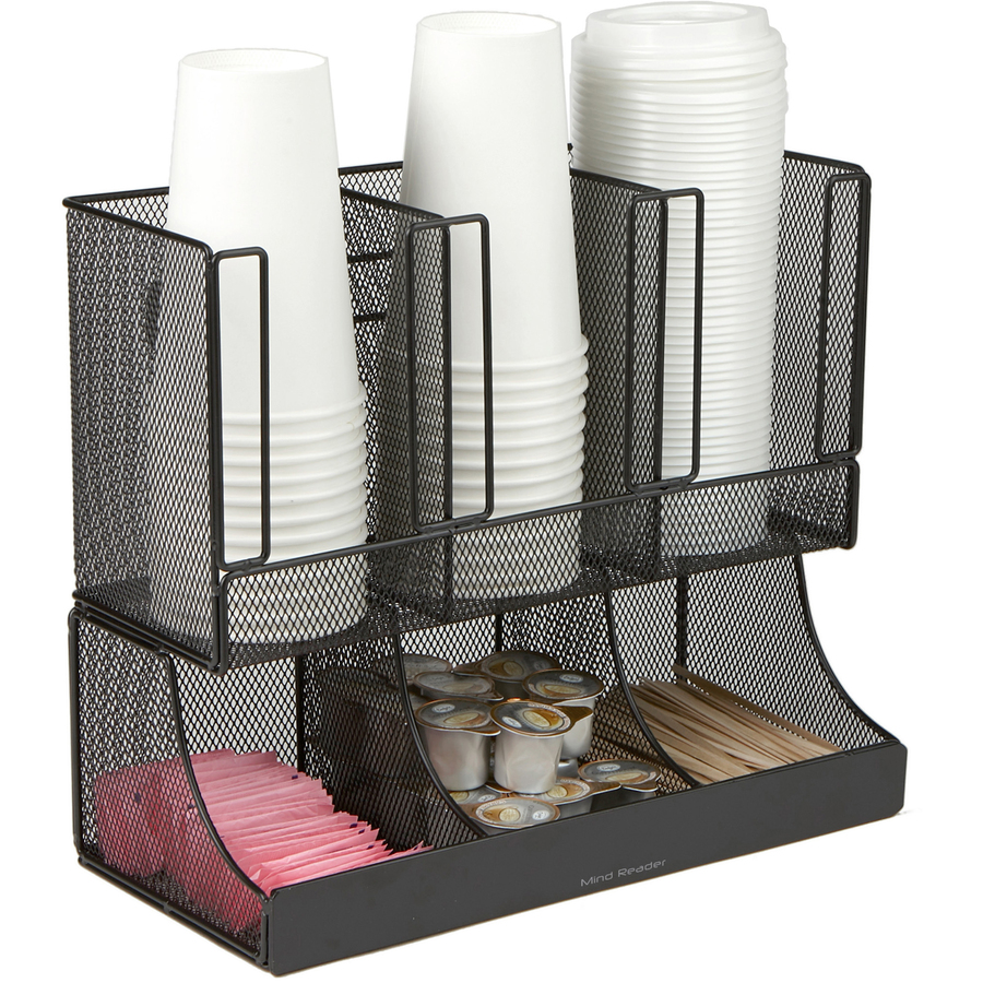 Picture of Mind Reader Products EMSUPMESH 6-Compartment Coffee Condiment Organizer&#44; Black