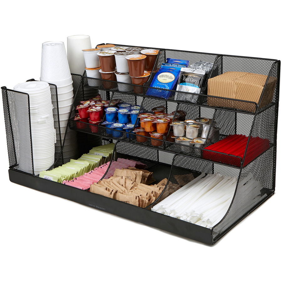 Picture of Mind Reader Products EMSCMG2MESH 14-Compartment Coffee & Condiment Organizer&#44; Black