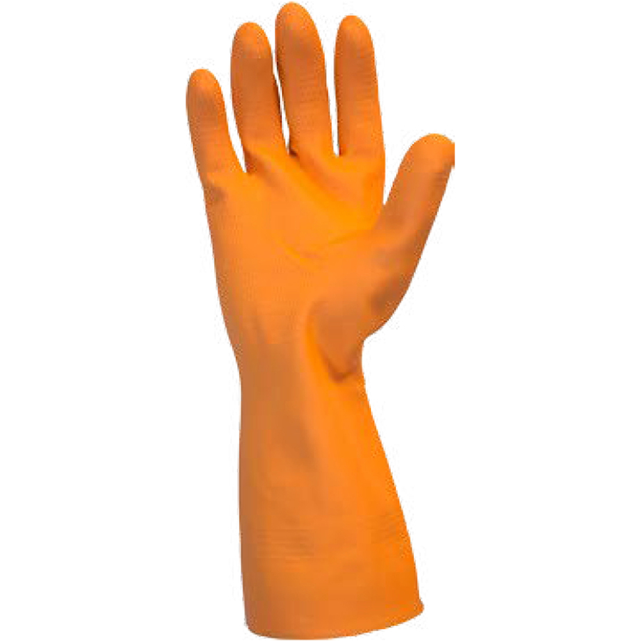 Picture of Safety Zone SZNGRFOXL1SF Neoprene Latex Blend Flock Lined Latex Gloves&#44; Orange - Extra Large - Pack of 12
