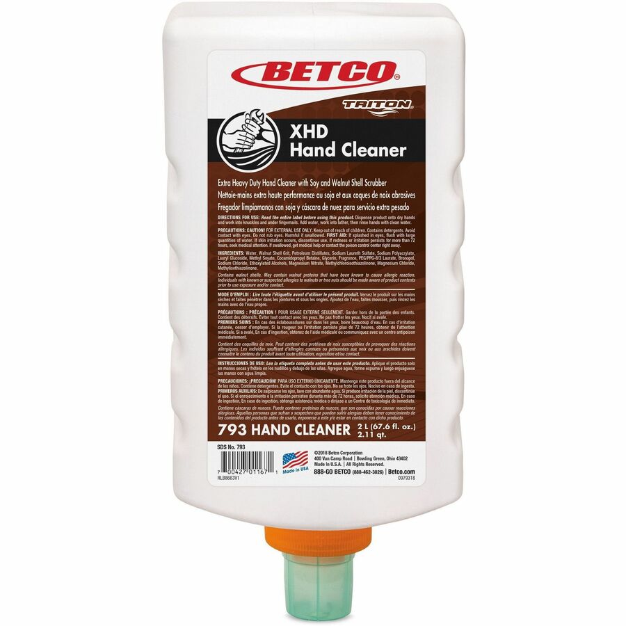 BET7936200 2 qt. Triton XHD Soap Hand Cleaner Refills - Pack of 6