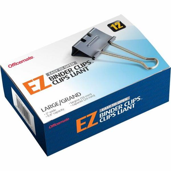 OIC99200 6.4 x 4 x 1 in. Binder Clip - Large - 12 Count