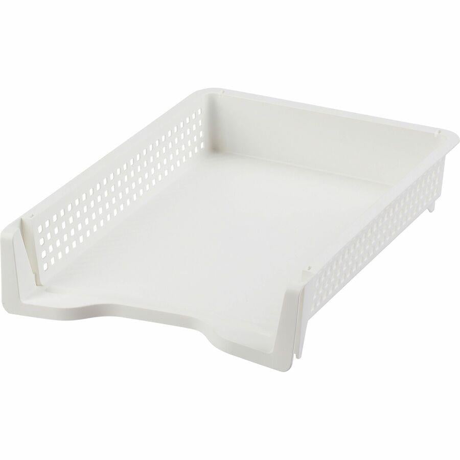 BSN42570 Stackable Front Loading Plastic Letter Tray, Black