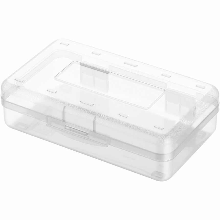 Carrying Case Pencil Writing Utensils Supplies with Plastic Body, Clear