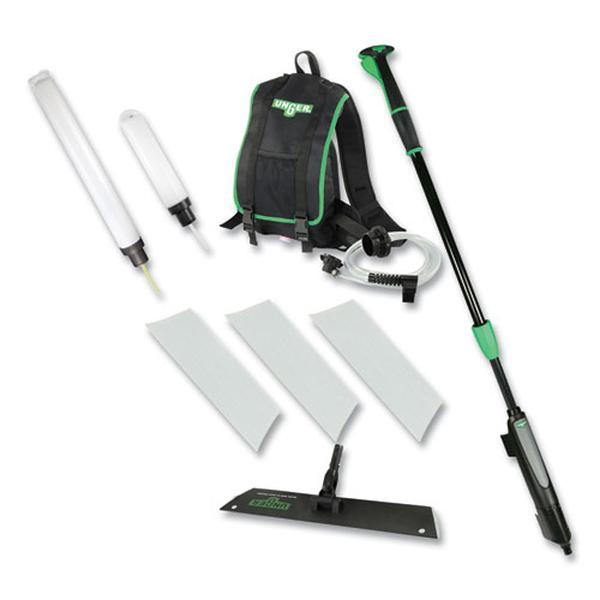 Unger  18 in. Excella Floor Finishing Kit, Black & Green Plastic Handle